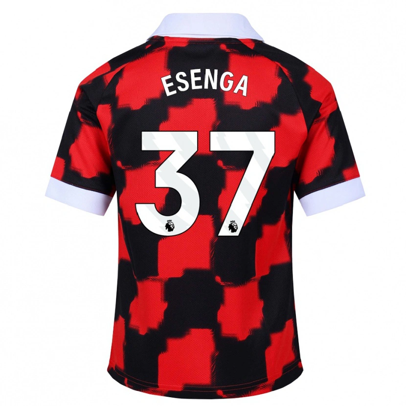 DanxenメンズJonathan Esenga#37レッド ホワイト ブラックアウェイシャツ2026/27ジャージーユニフォーム