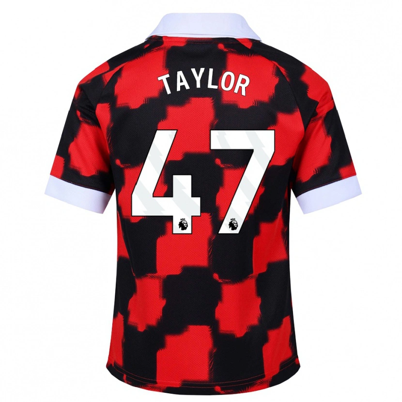 DanxenメンズBo Taylor#47レッド ホワイト ブラックアウェイシャツ2026/27ジャージーユニフォーム