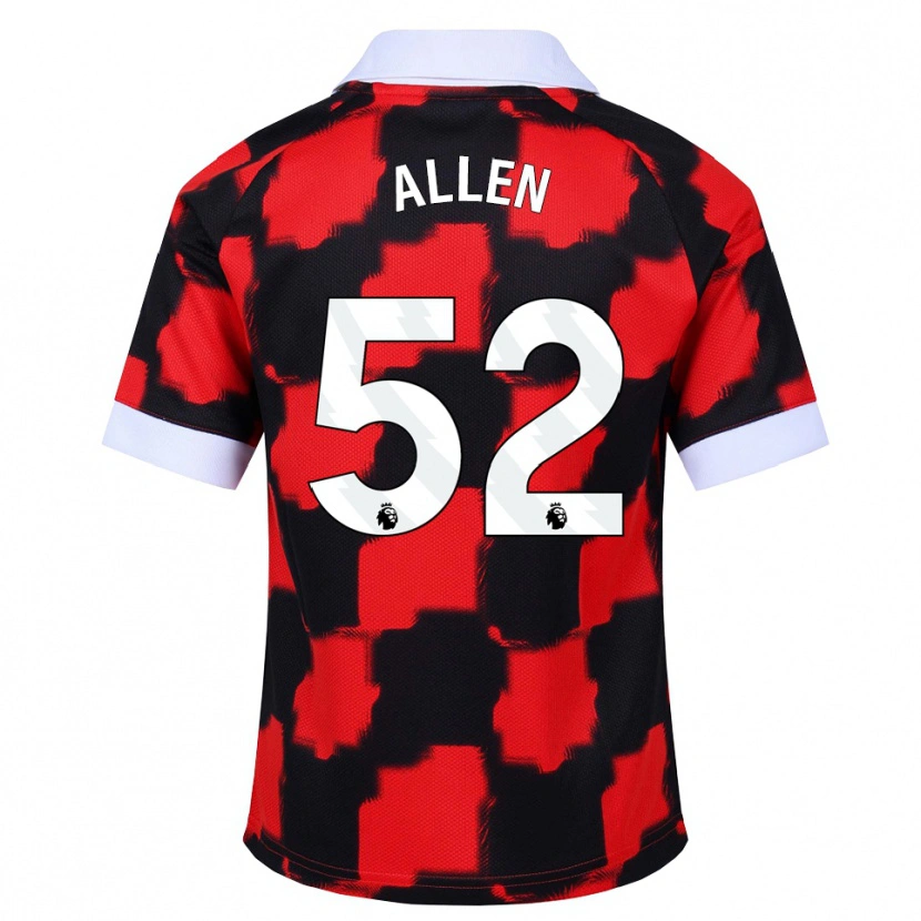 DanxenメンズMichael Allen#52レッド ホワイト ブラックアウェイシャツ2026/27ジャージーユニフォーム