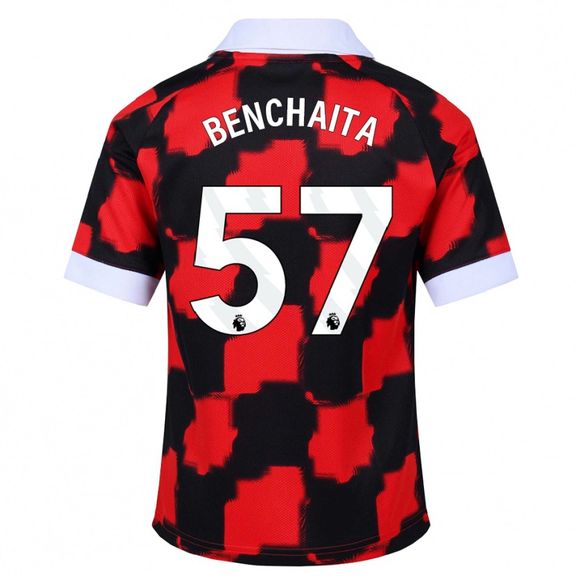 DanxenメンズNazim Benchaita#57レッド ホワイト ブラックアウェイシャツ2026/27ジャージーユニフォーム