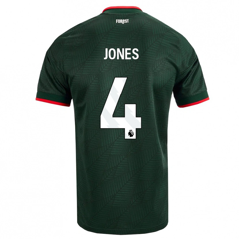 DanxenメンズBrodie Jones#4ダークグリーン レッドアウェイシャツ2026/27ジャージーユニフォーム