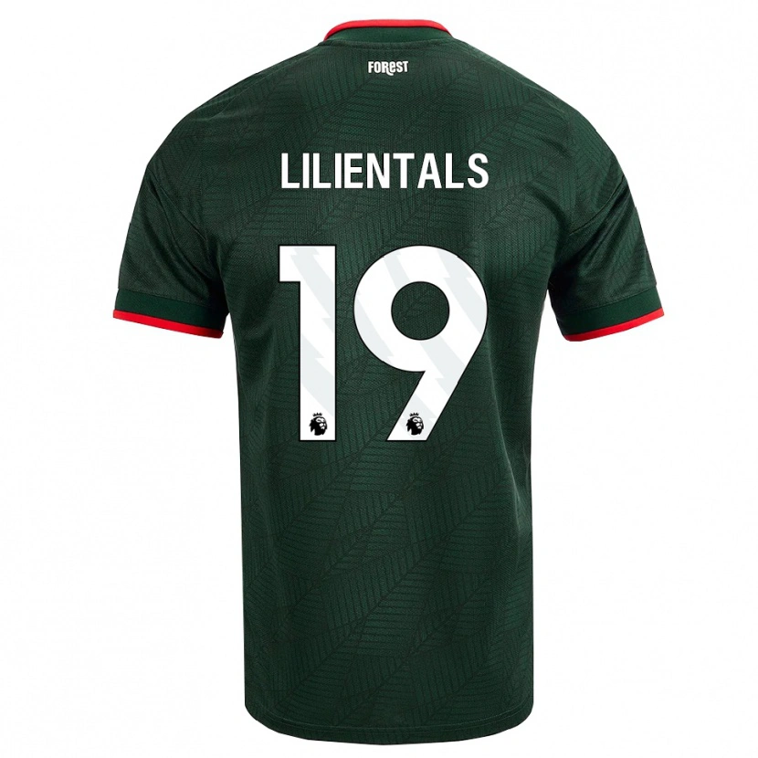 DanxenメンズMatiss Lilientals#19ダークグリーン レッドアウェイシャツ2026/27ジャージーユニフォーム