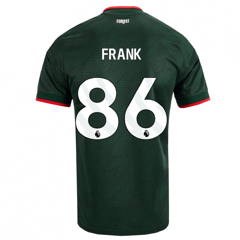 DanxenメンズFrank Djamna#86ダークグリーン レッドアウェイシャツ2026/27ジャージーユニフォーム