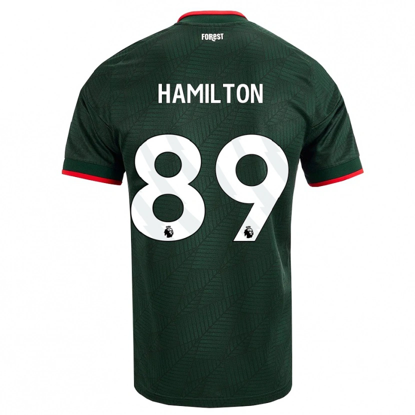 Danxenメンズスコット・ハミルトン#89ダークグリーン レッドアウェイシャツ2026/27ジャージーユニフォーム