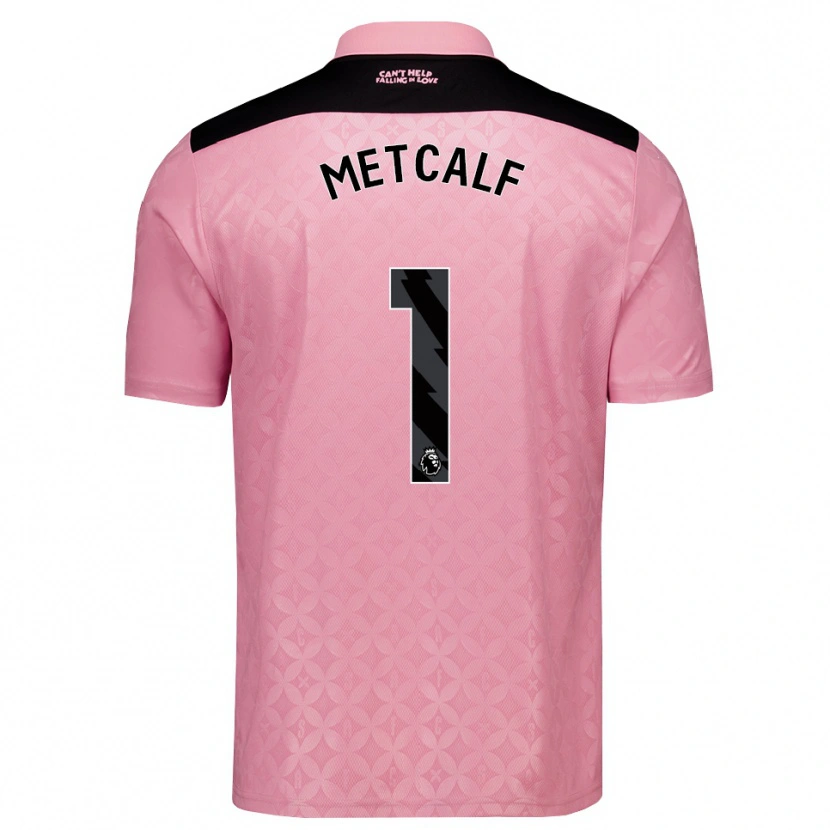 DanxenメンズBen Metcalf#1ライトピンク ブラックアウェイシャツ2026/27ジャージーユニフォーム