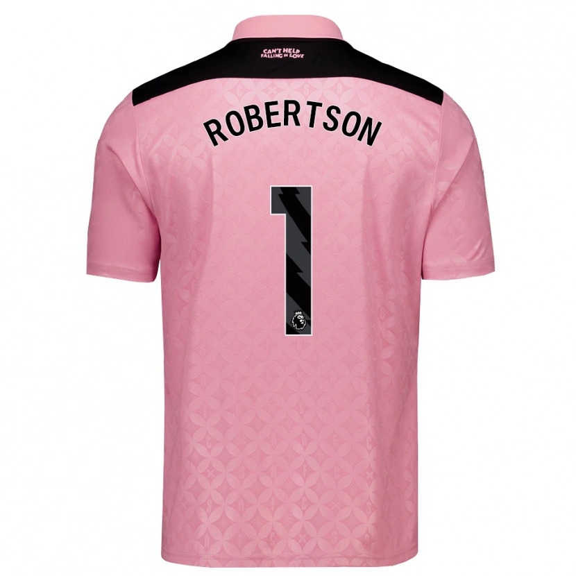 DanxenメンズFinley Robertson#1ライトピンク ブラックアウェイシャツ2026/27ジャージーユニフォーム