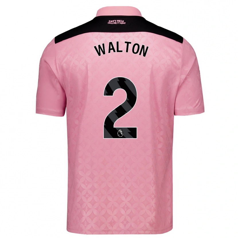 DanxenメンズRobert Walton#2ライトピンク ブラックアウェイシャツ2026/27ジャージーユニフォーム