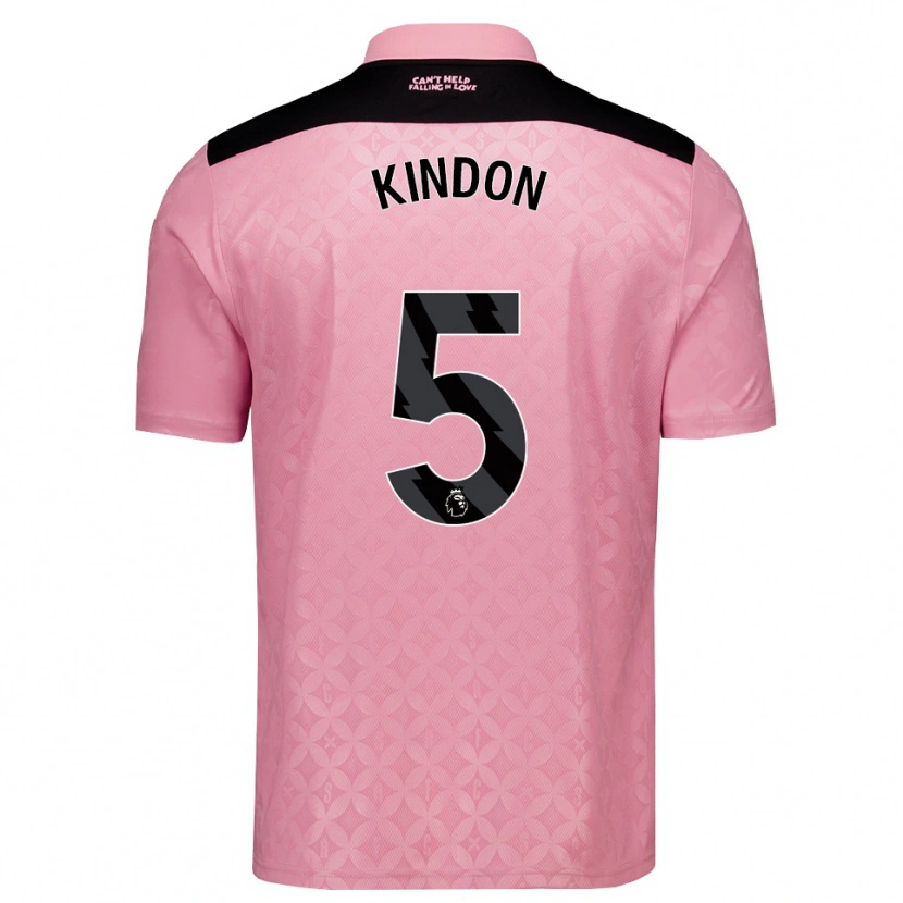 DanxenメンズBen Kindon#5ライトピンク ブラックアウェイシャツ2026/27ジャージーユニフォーム