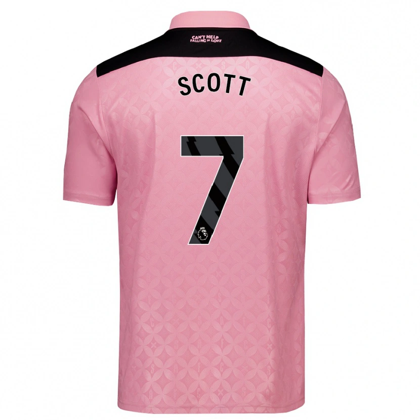 DanxenメンズFelix Scott#7ライトピンク ブラックアウェイシャツ2026/27ジャージーユニフォーム