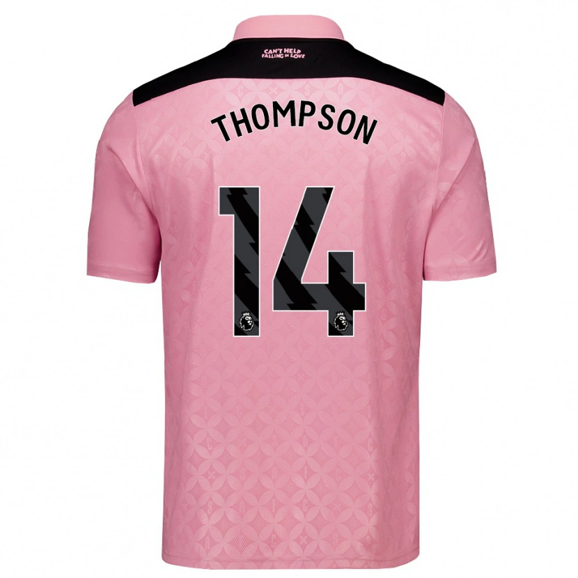 DanxenメンズHarvey Thompson#14ライトピンク ブラックアウェイシャツ2026/27ジャージーユニフォーム