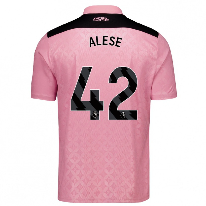 DanxenメンズAji Alese#42ライトピンク ブラックアウェイシャツ2026/27ジャージーユニフォーム