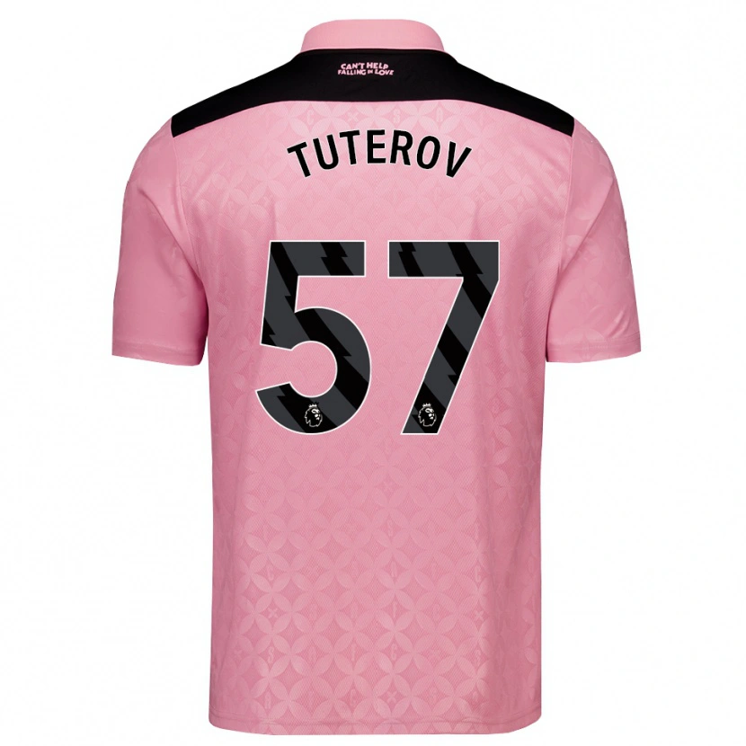 DanxenメンズTimur Tuterov#57ライトピンク ブラックアウェイシャツ2026/27ジャージーユニフォーム