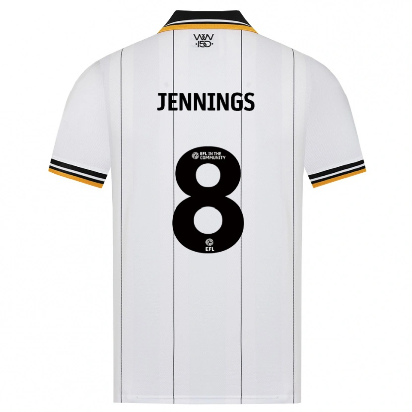 DanxenメンズShannie Jennings#8オレンジ ホワイト ブラックアウェイシャツ2026/27ジャージーユニフォーム