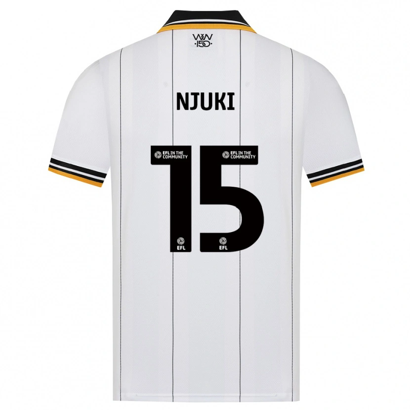 DanxenメンズShafaat Njuki#15オレンジ ホワイト ブラックアウェイシャツ2026/27ジャージーユニフォーム