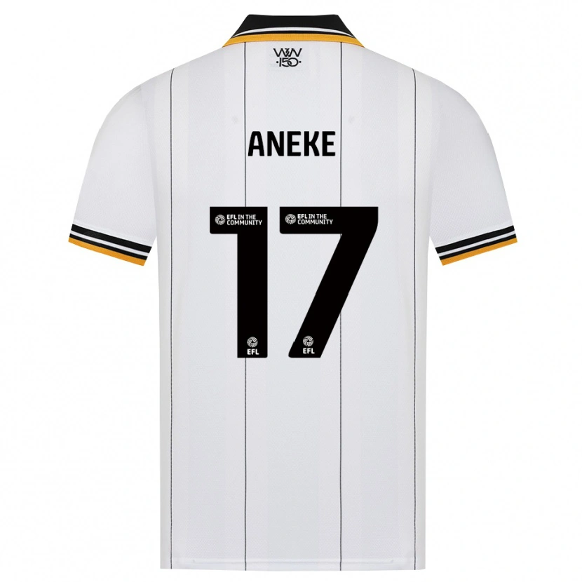 DanxenメンズAaron Aneke#17オレンジ ホワイト ブラックアウェイシャツ2026/27ジャージーユニフォーム