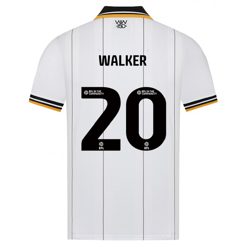 DanxenメンズLowri Walker#20オレンジ ホワイト ブラックアウェイシャツ2026/27ジャージーユニフォーム