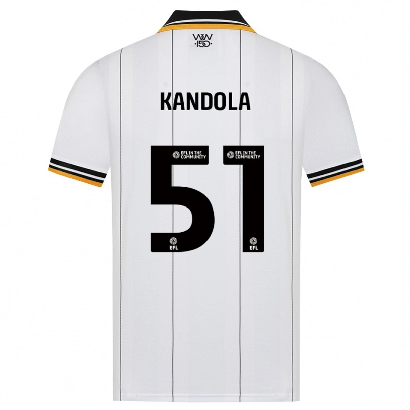 DanxenメンズKam Kandola#51オレンジ ホワイト ブラックアウェイシャツ2026/27ジャージーユニフォーム
