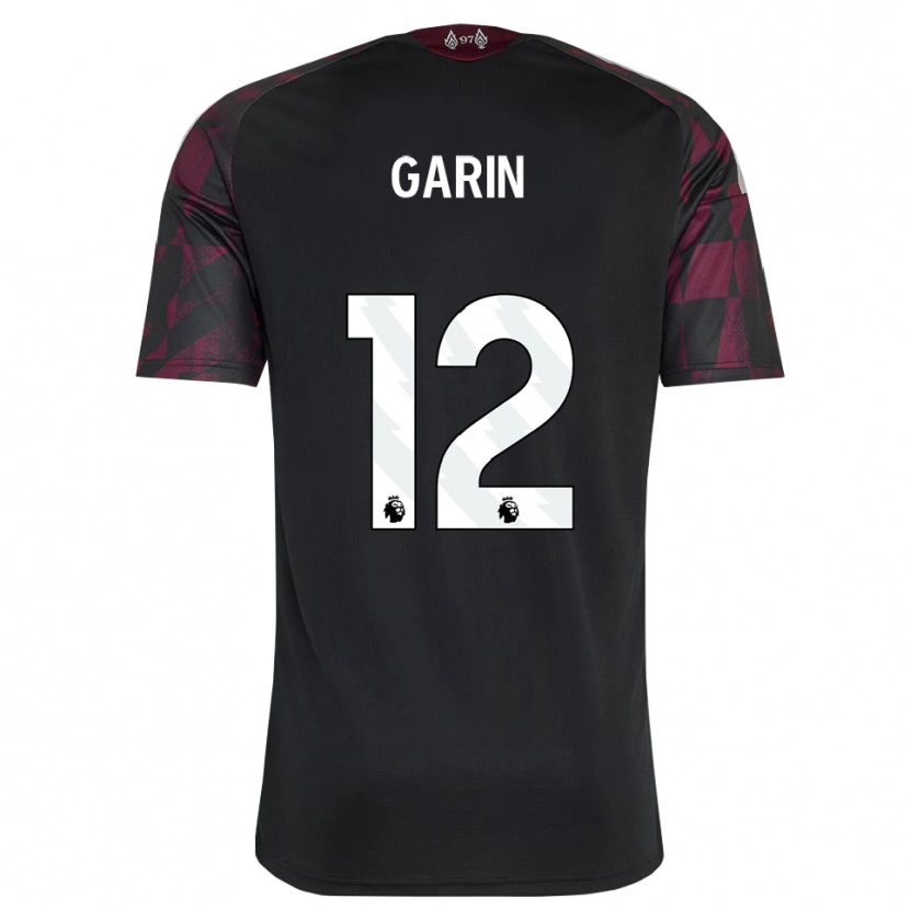 DanxenメンズIsaiah Garin#12ブラック ホワイト パープルサードユニフォームシャツ2026/27ジャージーユニフォーム