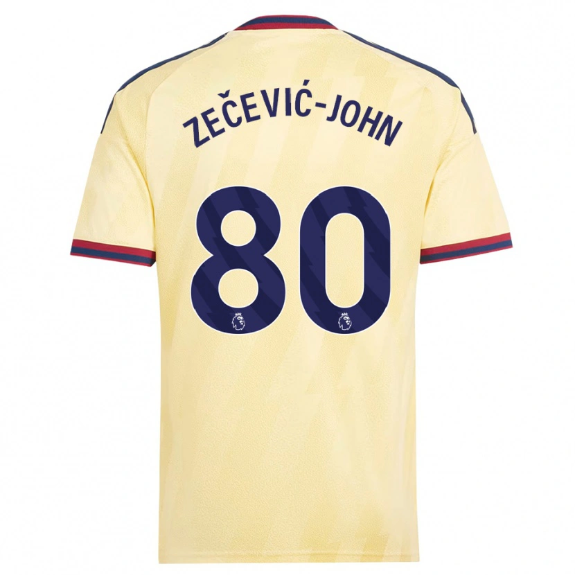 DanxenメンズLouis Zečević-John#80ライトイエロー ミッドナイトブルーサードユニフォームシャツ2026/27ジャージーユニフォーム