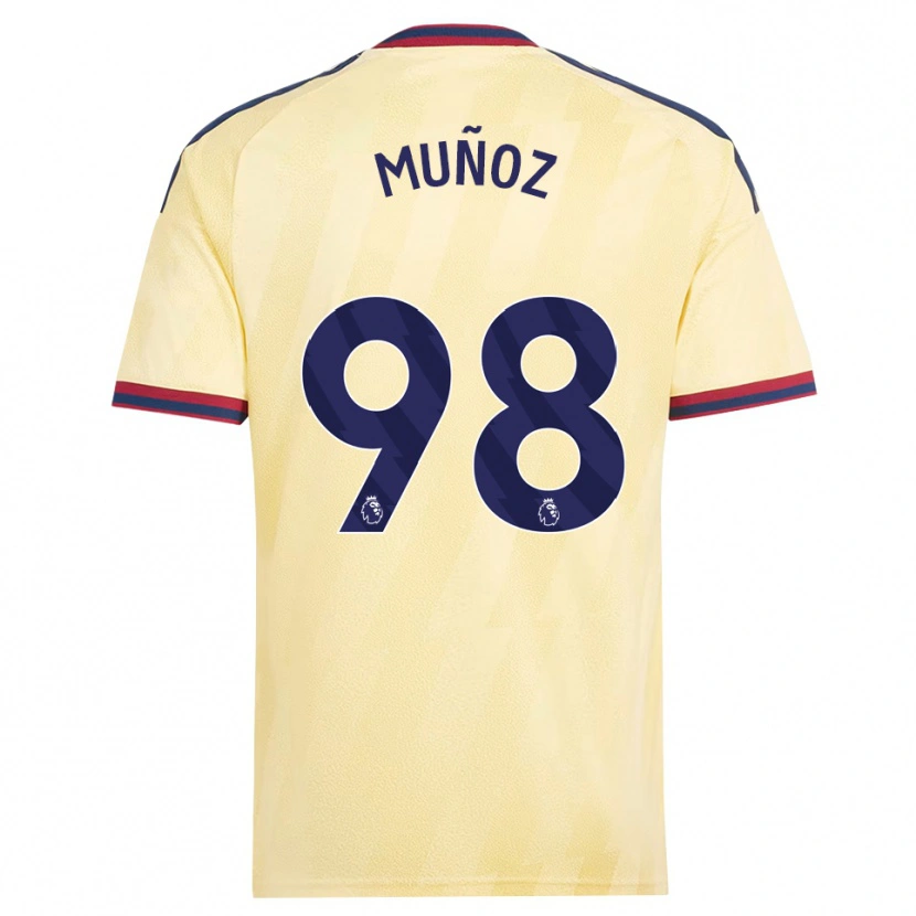 DanxenメンズLuis Muñoz#98ライトイエロー ミッドナイトブルーサードユニフォームシャツ2026/27ジャージーユニフォーム