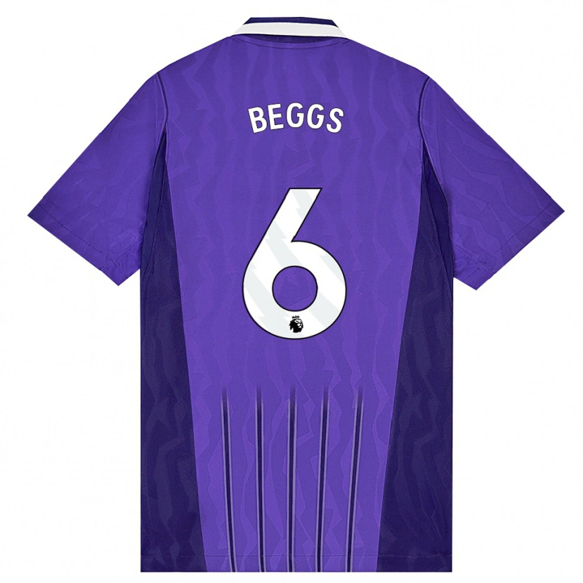 DanxenメンズJamel Beggs#6パープル ホワイトサードユニフォームシャツ2026/27ジャージーユニフォーム