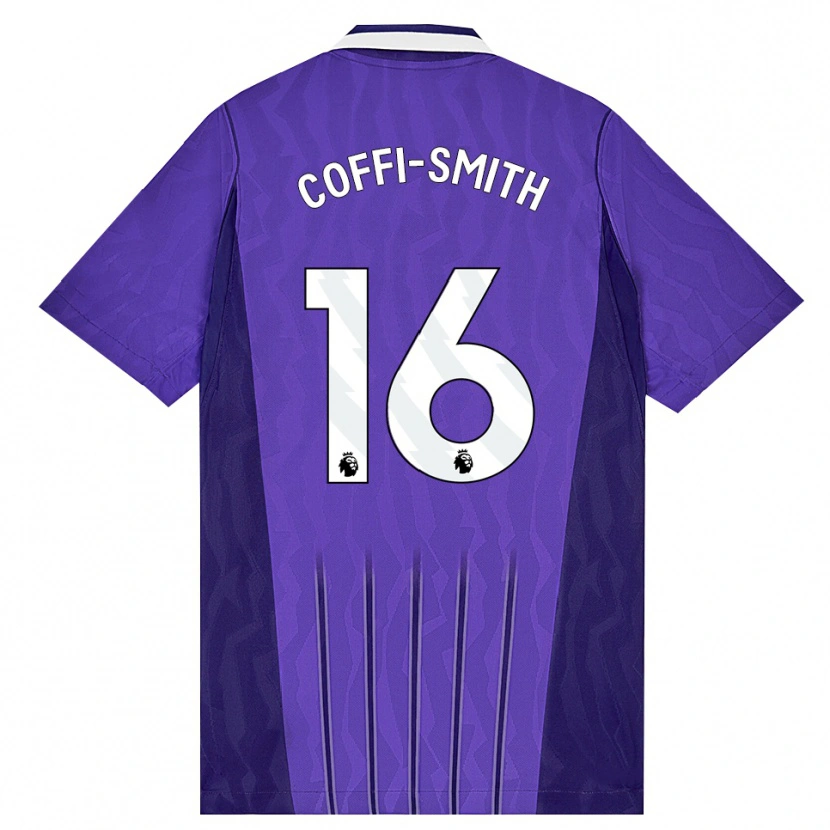 DanxenメンズCourtney Coffi-Smith#16パープル ホワイトサードユニフォームシャツ2026/27ジャージーユニフォーム