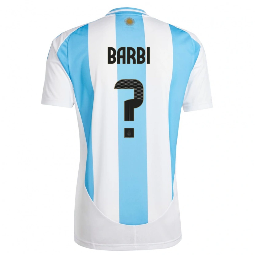 DanxenキッズアルゼンチンSantino Barbi#0白青ホームシャツ24-26ジャージーユニフォーム