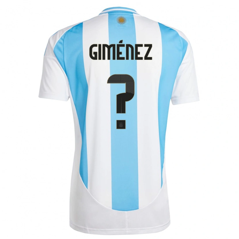 DanxenキッズアルゼンチンJuan Giménez#0白青ホームシャツ24-26ジャージーユニフォーム