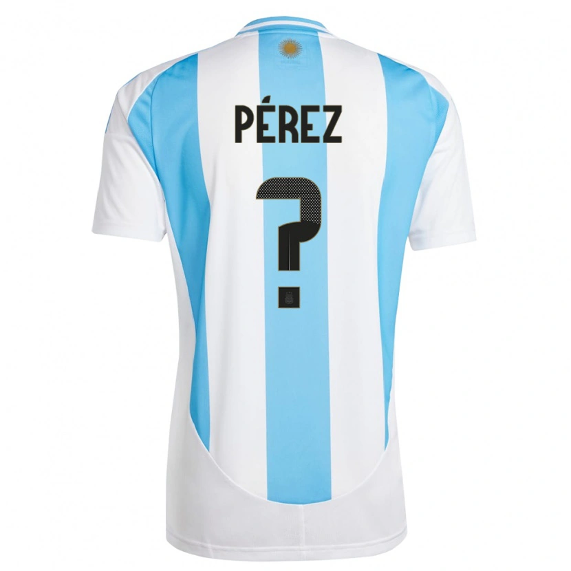 DanxenキッズアルゼンチンTomás Pérez#0白青ホームシャツ24-26ジャージーユニフォーム