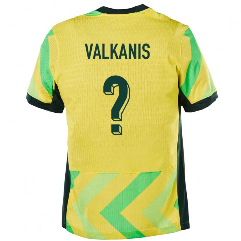 DanxenキッズオーストラリアDimitri Valkanis#0金色ホームシャツ24-26ジャージーユニフォーム