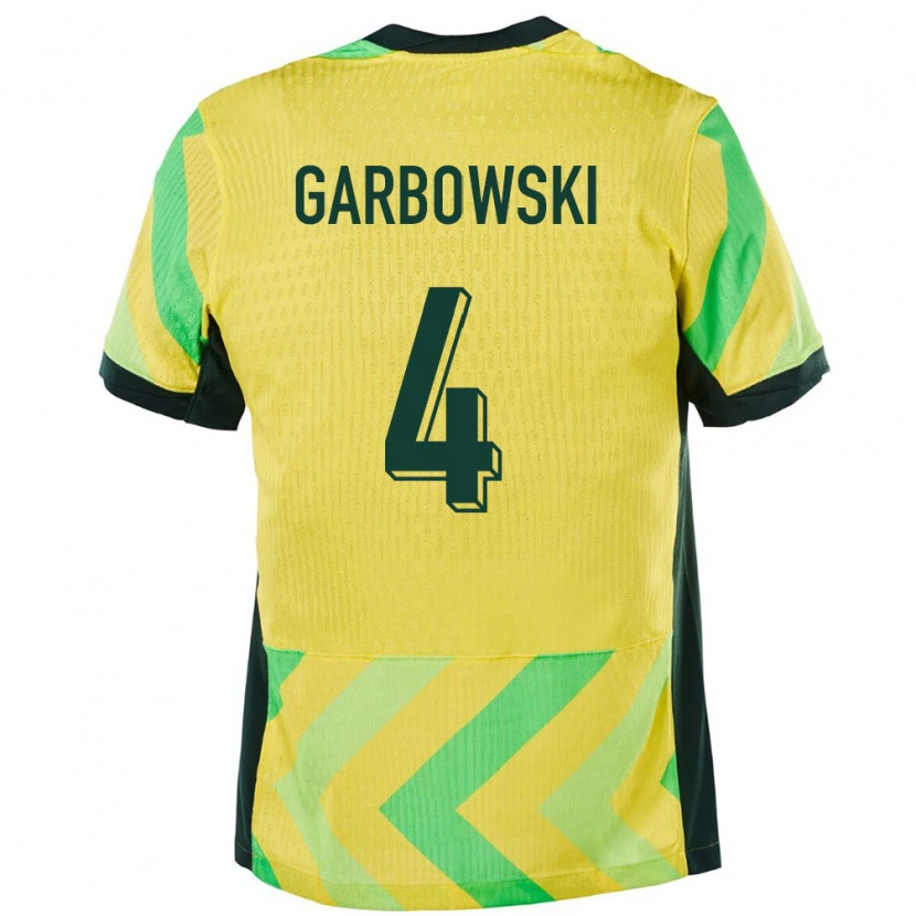 DanxenキッズオーストラリアAlexander Garbowski#4金色ホームシャツ24-26ジャージーユニフォーム
