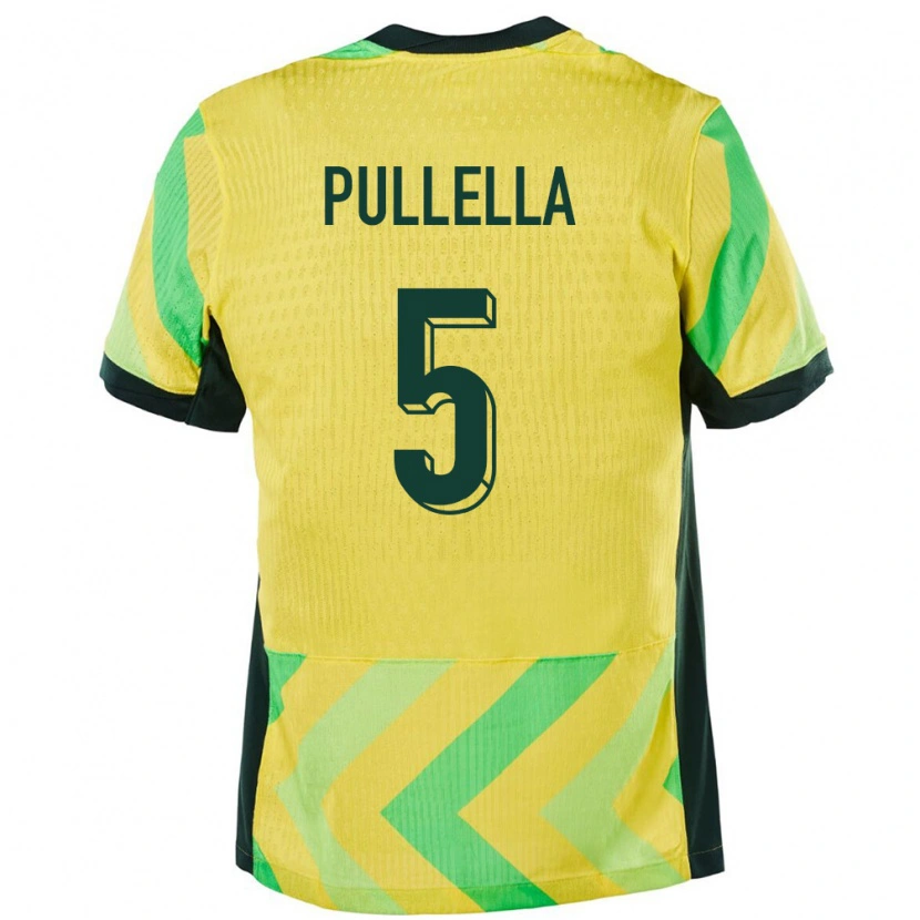 DanxenキッズオーストラリアChristian Pullella#5金色ホームシャツ24-26ジャージーユニフォーム