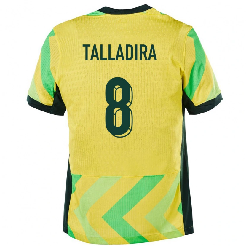 DanxenキッズオーストラリアFabian Talladira#8金色ホームシャツ24-26ジャージーユニフォーム