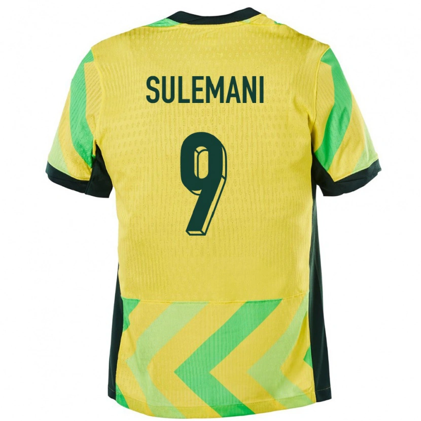 DanxenキッズオーストラリアArion Sulemani#9金色ホームシャツ24-26ジャージーユニフォーム