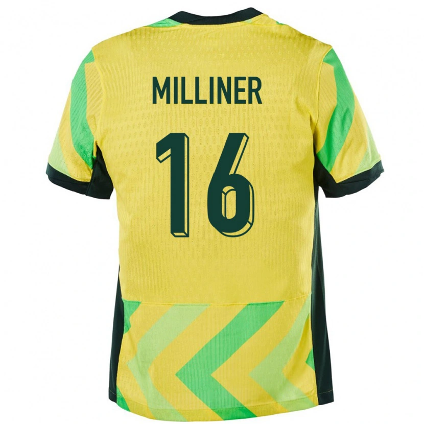 DanxenキッズオーストラリアMiles Milliner#16金色ホームシャツ24-26ジャージーユニフォーム