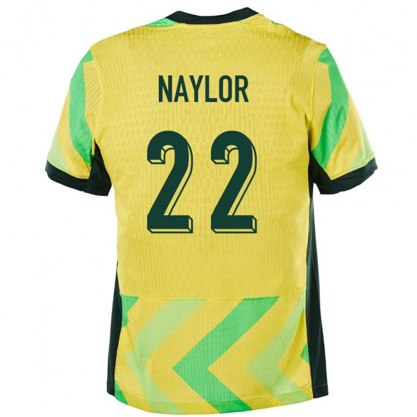 DanxenキッズオーストラリアMax Naylor#22金色ホームシャツ24-26ジャージーユニフォーム