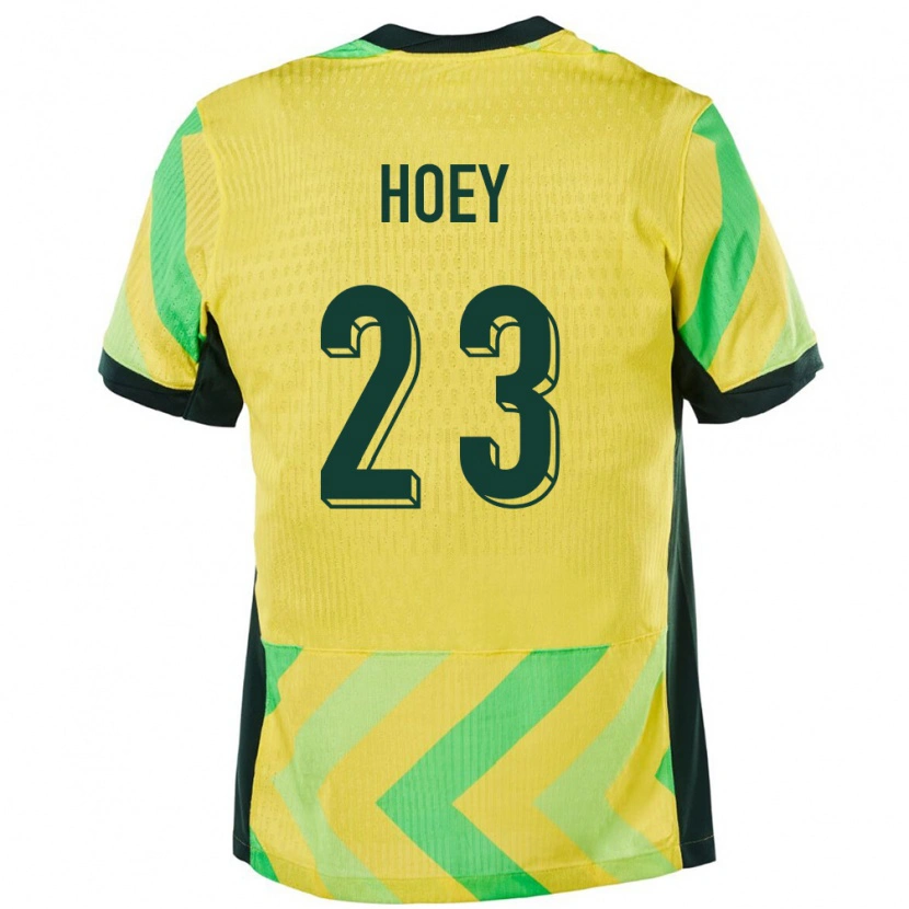 DanxenキッズオーストラリアJesse Hoey#23金色ホームシャツ24-26ジャージーユニフォーム