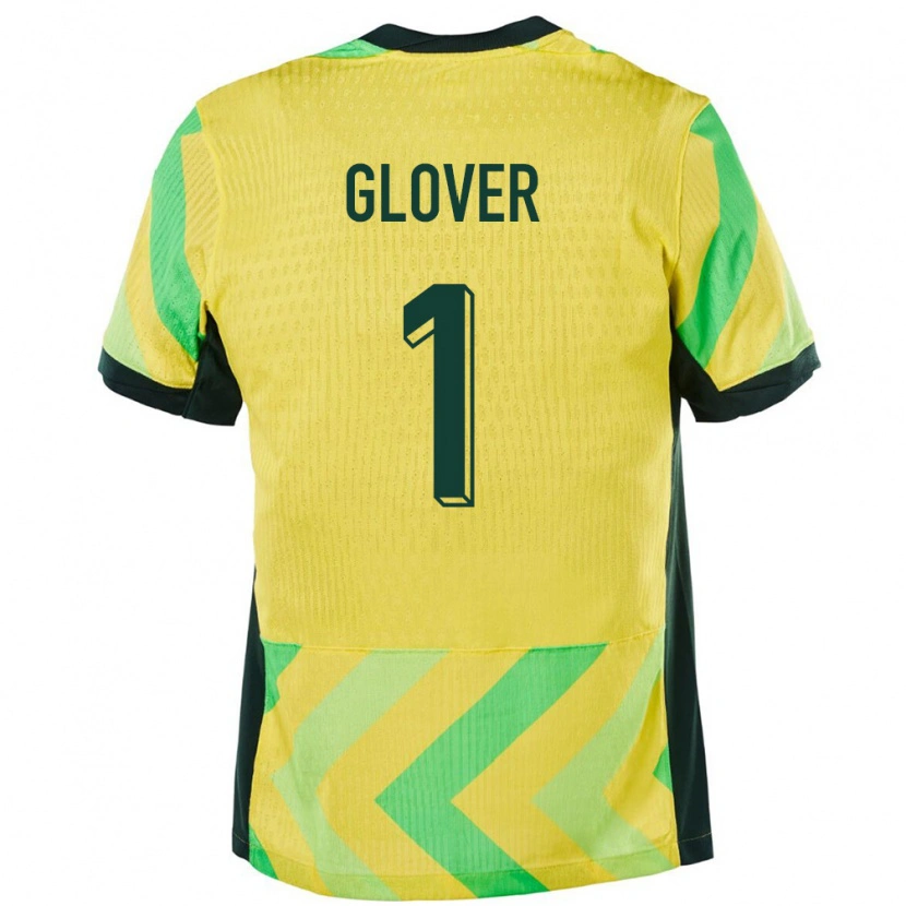 DanxenキッズオーストラリアThomas Glover#1金色ホームシャツ24-26ジャージーユニフォーム