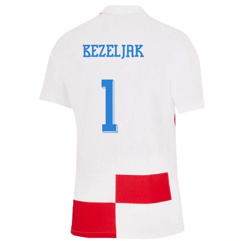 DanxenキッズクロアチアRaul Bezeljak#1赤白ホームシャツ24-26ジャージーユニフォーム