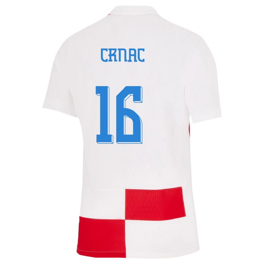 DanxenキッズクロアチアAnte Crnac#16赤白ホームシャツ24-26ジャージーユニフォーム