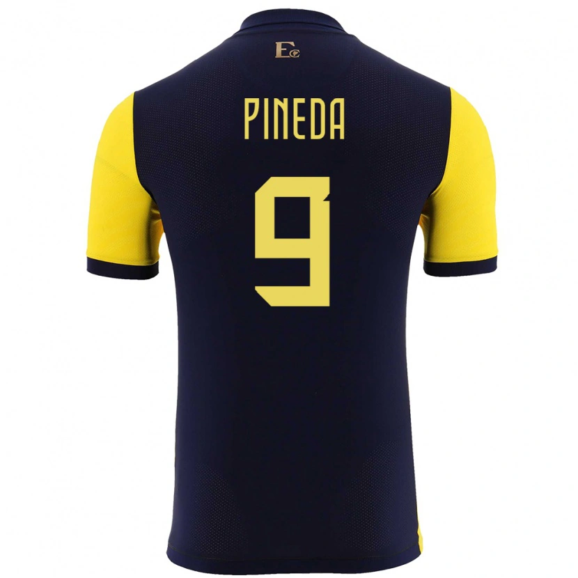 DanxenキッズエクアドルKevin Pineda#9黄ホームシャツ24-26ジャージーユニフォーム