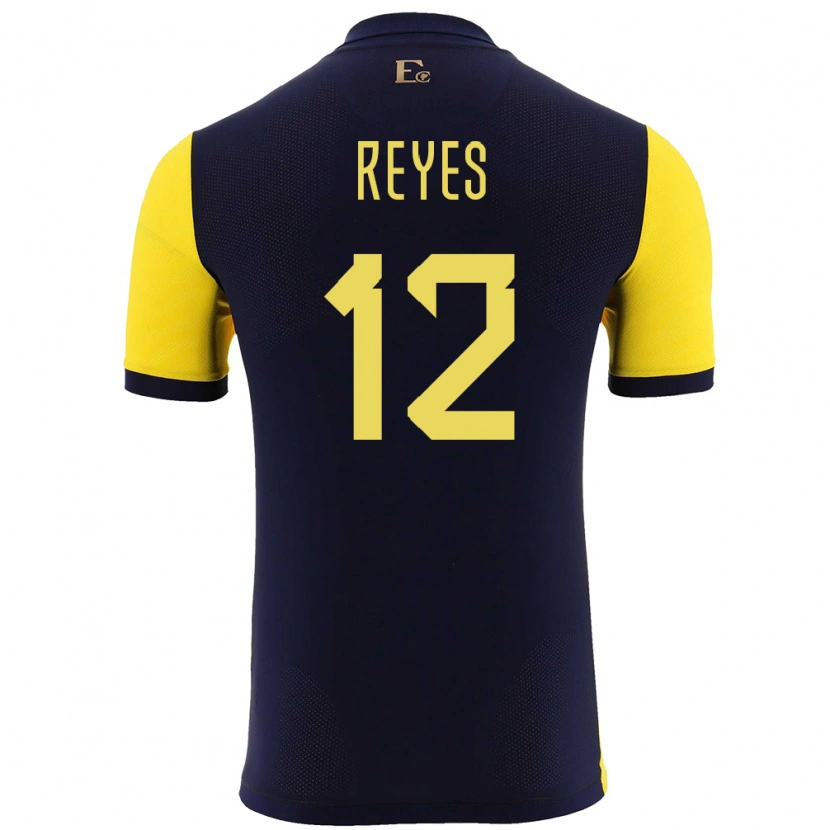 DanxenキッズエクアドルJhafets Reyes#12黄ホームシャツ24-26ジャージーユニフォーム