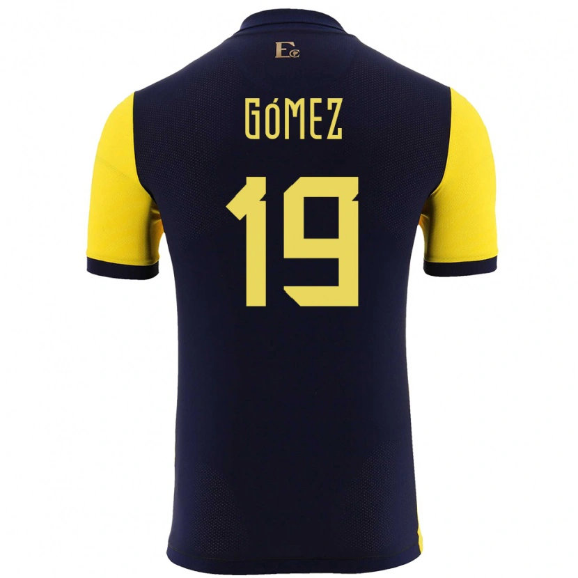 DanxenキッズエクアドルAníbal Gómez#19黄ホームシャツ24-26ジャージーユニフォーム
