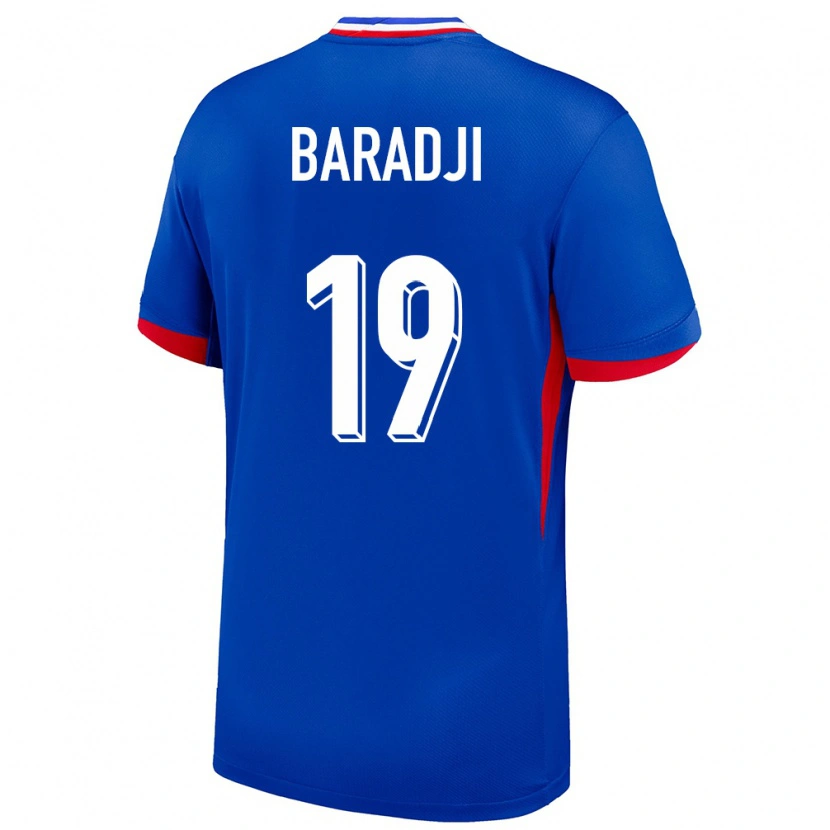 DanxenキッズフランスAdama Baradji#19青ホームシャツ24-26ジャージーユニフォーム