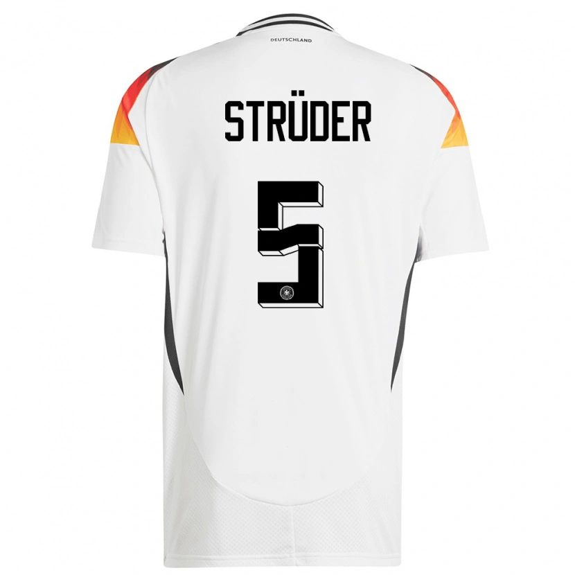 DanxenキッズドイツMika Strüder#5白ホームシャツ24-26ジャージーユニフォーム
