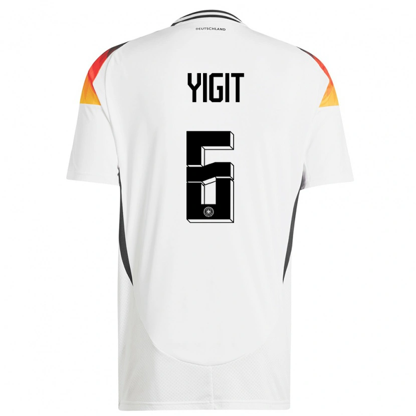 DanxenキッズドイツErtugrul Yigit#6白ホームシャツ24-26ジャージーユニフォーム