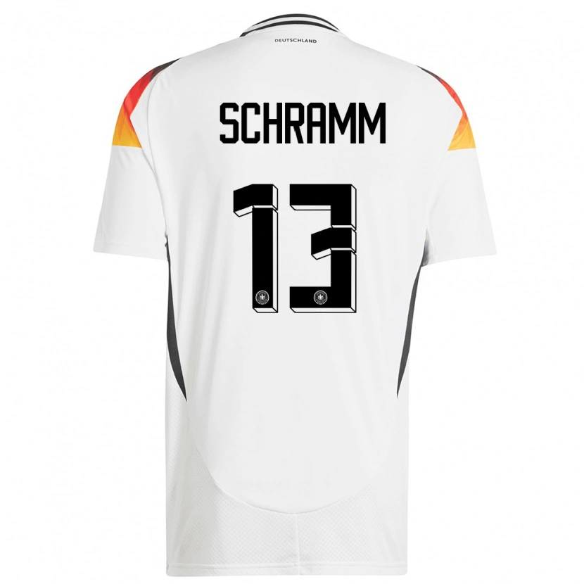 DanxenキッズドイツCollin Schramm#13白ホームシャツ24-26ジャージーユニフォーム