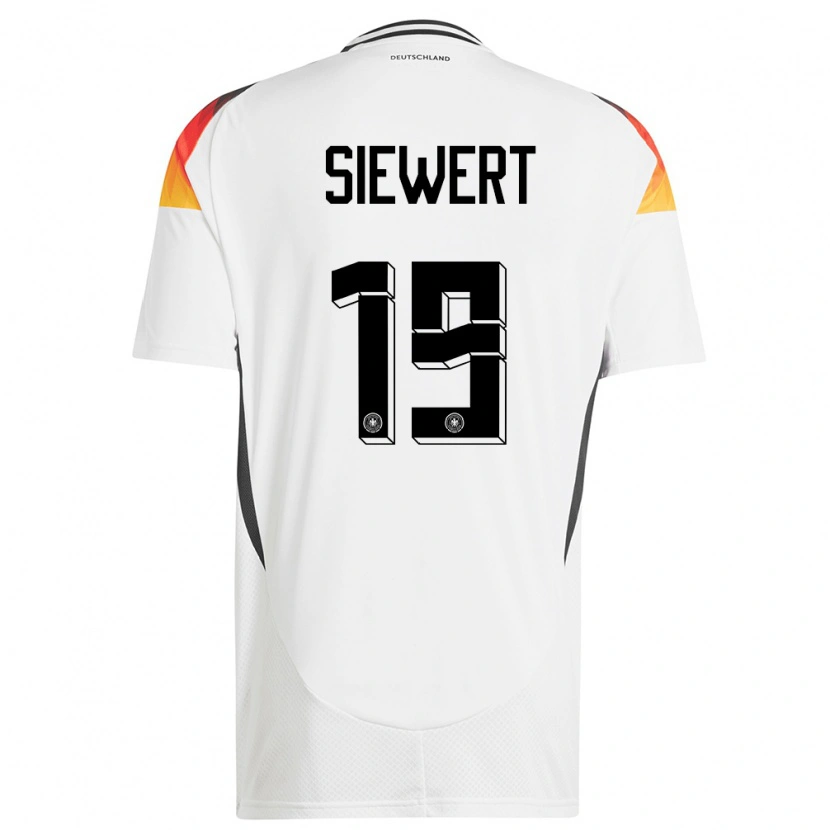 DanxenキッズドイツJoschua Siewert#19白ホームシャツ24-26ジャージーユニフォーム