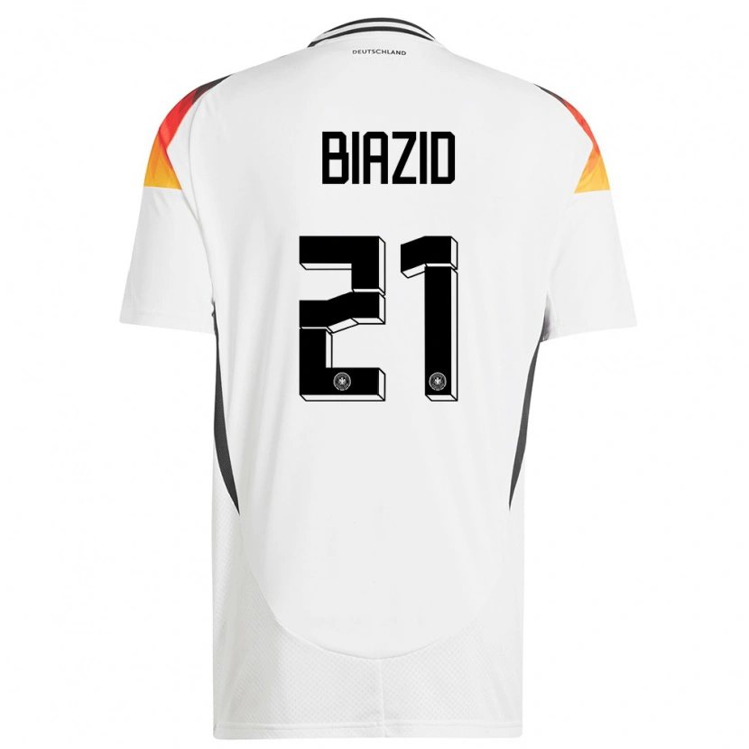DanxenキッズドイツZain Biazid#21白ホームシャツ24-26ジャージーユニフォーム