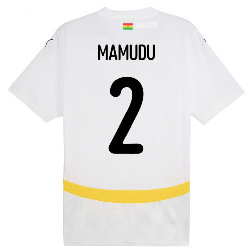 DanxenキッズガーナKamaradini Mamudu#2白ホームシャツ24-26ジャージーユニフォーム